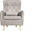 Миниатюра изображения товара Кресло мягкое KRONES Калипсо (велюр светло-серый)