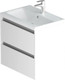 Миниатюра изображения товара Тумба с умывальником AM.PM Pulse M91-FHX0602-WCC0602WG (белый глянцевый/графитовый)