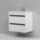 Миниатюра изображения товара Тумба с умывальником AM.PM Pulse M91-FHX0602-WCC0602WG (белый глянцевый/графитовый)