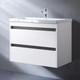 Миниатюра изображения товара Тумба с умывальником AM.PM Pulse M91-FHX0752-WCC0752WG (белый глянцевый/графитовый)