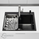 Миниатюра изображения товара Мойка кухонная Saniteco 5045 PVD (с сифоном, дозатором и коландером)