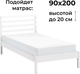 Миниатюра изображения товара Односпальная кровать Dipriz Tarva 90x200 / Д.80018.1 (белый воск)