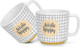 Миниатюра изображения товара Набор кружек Fissman Smile Happy Checked 3728 (2шт)