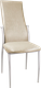 Миниатюра изображения товара Стул Гальваник Комфорт с утонением (эмаль белый муар/кожзам BB 2 бенгал бежевый)