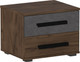 Миниатюра изображения товара Прикроватная тумба Мебельград Глазго с 2-мя ящиками (таксония/металл бруклин)