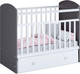 Миниатюра изображения товара Детская кроватка Фея 750 / 0002551.176 (графит/белый)