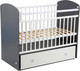 Миниатюра изображения товара Детская кроватка Фея 750 / 0002551.176 (графит/белый)