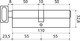 Миниатюра изображения товара Цилиндровый механизм замка Стандарт Max 110 (55x55В) SN перф. ключ/верт. (5 ключей)