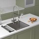 Миниатюра изображения товара Мойка кухонная Roxen Snake 560220-45-S с ролл-матом и дозатором (сатин текстурный)