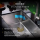 Миниатюра изображения товара Мойка кухонная Roxen Simple 560220-45B PVD с ролл-матом и дозатором (графит)