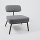Миниатюра изображения товара Кресло мягкое AksHome Aspen (серая рогожка Bjorn 13/черный)
