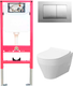 Миниатюра изображения товара Унитаз подвесной с инсталляцией Керамин Бари Slim МЛ Премиум c кнопкой K5236-К-EEA4