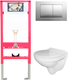 Миниатюра изображения товара Унитаз подвесной с инсталляцией Керамин Санти R Slim МЛ Премиум c кнопкой K5236-К-EEA4