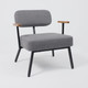 Миниатюра изображения товара Кресло мягкое AksHome Booker (серая рогожка Bjorn 13/черный)