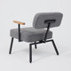 Миниатюра изображения товара Кресло мягкое AksHome Booker (серая рогожка Bjorn 13/черный)