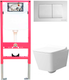 Миниатюра изображения товара Унитаз подвесной с инсталляцией Керамин Тобаго R МЛ Slim Премиум c кнопкой K5236-К-EEA1