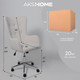 Миниатюра изображения товара Кресло офисное AksHome Bella XL Chrome (Kiton 701 Antarctica/велюр/белый антарктида)