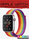 Миниатюра изображения товара Ремешок для умных часов Bingo Nylon для Apple Watch (радуга/красный)