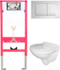 Миниатюра изображения товара Унитаз подвесной с инсталляцией Керамин Санти R Slim МЛ Премиум c кнопкой K5236-К-EEA1 (микролифт)