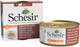 Миниатюра изображения товара Влажный корм для кошек Schesir с тунцом и лососем в соусе (70г)