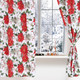 Миниатюра изображения товара Комплект штор Доляна Рождественские цветы / 10643126