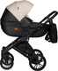 Миниатюра изображения товара Детская универсальная коляска INDIGO Mio Eco 2 в 1 (04, черная кожа/светло-бежевая кожа)