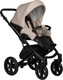 Миниатюра изображения товара Детская универсальная коляска INDIGO Mio Eco 2 в 1 (04, черная кожа/светло-бежевая кожа)