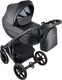 Миниатюра изображения товара Детская универсальная коляска Bexa Ideal Eco 2 в 1 (IE 01, черный/черная кожа)
