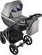 Миниатюра изображения товара Детская универсальная коляска Bexa Ideal Eco 2 в 1 (IE 05, черный/светло-серый кожа)