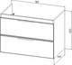 Миниатюра изображения товара Тумба под умывальник Viant Берлин Moduo 80 / VBER80MDC-T2YP