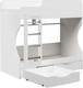 Миниатюра изображения товара Двухъярусная кровать детская Капризун 15 с ящиками / Р455 (белый)