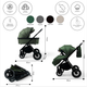 Миниатюра изображения товара Детская универсальная коляска Bubago Bloom 2 в 1 / BG 134-3  (зеленый)