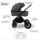 Миниатюра изображения товара Детская универсальная коляска Bubago Bloom 2 в 1 / BG 134-2 (серый)