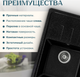 Миниатюра изображения товара Мойка кухонная Saniteco Rosa (черный)