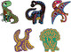 Миниатюра изображения товара Набор гравюр Janod Динозавры J07889
