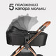 Миниатюра изображения товара Детская универсальная коляска Tomix Walker Lux 3 в 1 / BD101TRIPLLUX (Black/Rose Gold)
