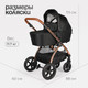 Миниатюра изображения товара Детская универсальная коляска Tomix Walker Lux 3 в 1 / BD101TRIPLLUX (Black/Rose Gold)