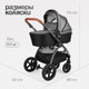 Миниатюра изображения товара Детская универсальная коляска Tomix Walker Lux 3 в 1 / BD101TRIPLLUX (Grey/Dark Grey)