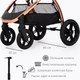 Миниатюра изображения товара Детская универсальная коляска Tomix Walker Lux 2 в 1 / BD101BLUX (Black/Rose Gold)