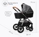 Миниатюра изображения товара Детская универсальная коляска Tomix Walker Lux 2 в 1 / BD101BLUX (Grey/Dark Grey)