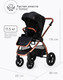 Миниатюра изображения товара Детская прогулочная коляска Tomix Walker Lux Single / BD101SINGLLUX (Black/Rose Gold)