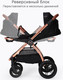 Миниатюра изображения товара Детская прогулочная коляска Tomix Walker Lux Single / BD101SINGLLUX (Black/Rose Gold)