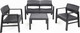 Миниатюра изображения товара Комплект садовой мебели Ipae Progarden Kilimanjaro KIL08CCA (антрацит)