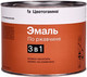 Миниатюра изображения товара Грунт-эмаль Цветогамма По ржавчине 3 в 1 (0.8кг, черный)