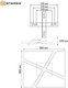Миниатюра изображения товара Люстра Estares Orlando 120W S-APP-550x550x90-BLACK/WOOD/WHITE-220-IP20