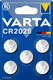 Миниатюра изображения товара Комплект батареек Varta Lithium CR2025 3V / 6025229405 (5шт)