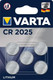 Миниатюра изображения товара Комплект батареек Varta Lithium CR2025 3V / 6025229405 (5шт)