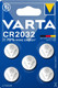 Миниатюра изображения товара Комплект батареек Varta Lithium CR2032 3V / 6032229405 (5шт)