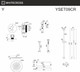 Миниатюра изображения товара Душевая система со смесителем Whitecross Y YSET09GLB (брашированное золото)