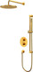 Миниатюра изображения товара Душевая система со смесителем Whitecross Y YSET09GLB (брашированное золото)
